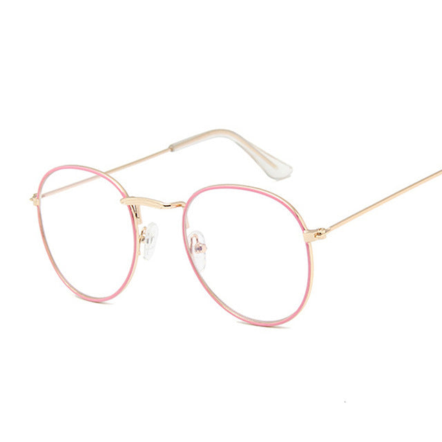 Round Rays Transparent Glasses Frames Men Women Fake Glasses Vintage Optical Myopia Eyeglasses Frames Ladies Retro Eyewear