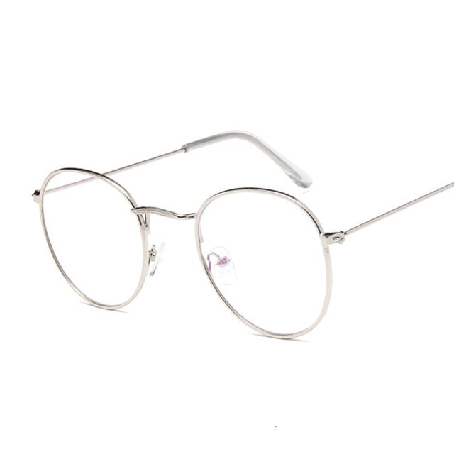 Round Rays Transparent Glasses Frames Men Women Fake Glasses Vintage Optical Myopia Eyeglasses Frames Ladies Retro Eyewear