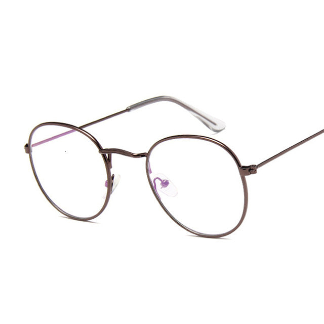 Round Rays Transparent Glasses Frames Men Women Fake Glasses Vintage Optical Myopia Eyeglasses Frames Ladies Retro Eyewear