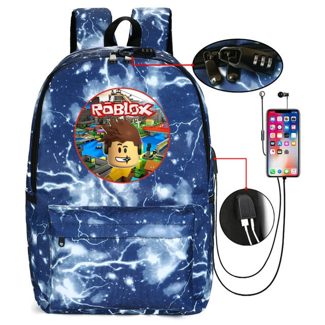 Thunder Backpack USB Anti-theft Women Bagpack Canvas Student Backpack For Boy Girl Children bag Teenagers Schoolbags