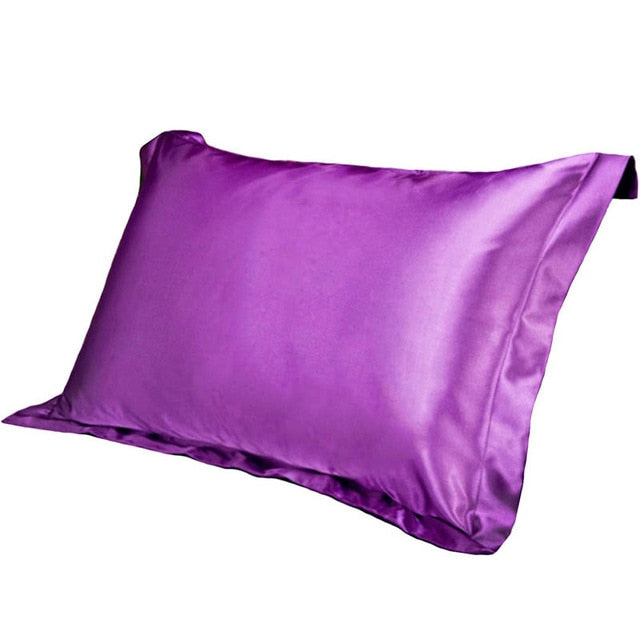 Pure Emulation Silk Satin Pillowcase Comfortable Pillow Cover Pillowcase For Bed Throw Single Pillow Covers