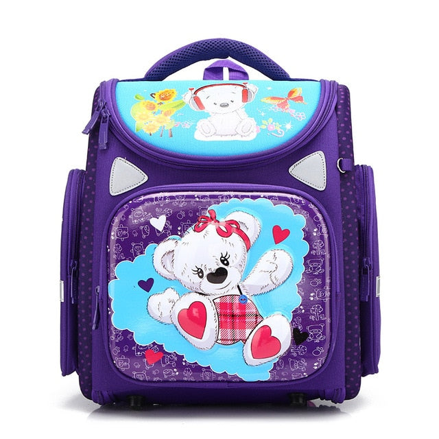 Girls Boys Cat Schoolbags Waterproof Breathable Kids 3D Cartoon School Bags Children Orthopedic School Backpacks Mochila Escolar