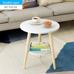Creative Nordic Wood Low Round Coffee Table Dirty Storage Table Tea Fruit Snack Service Plate Tray Living Room Sofa Side Table
