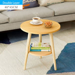 Creative Nordic Wood Low Round Coffee Table Dirty Storage Table Tea Fruit Snack Service Plate Tray Living Room Sofa Side Table