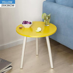 Creative Nordic Wood Low Round Coffee Table Dirty Storage Table Tea Fruit Snack Service Plate Tray Living Room Sofa Side Table