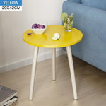 Creative Nordic Wood Low Round Coffee Table Dirty Storage Table Tea Fruit Snack Service Plate Tray Living Room Sofa Side Table