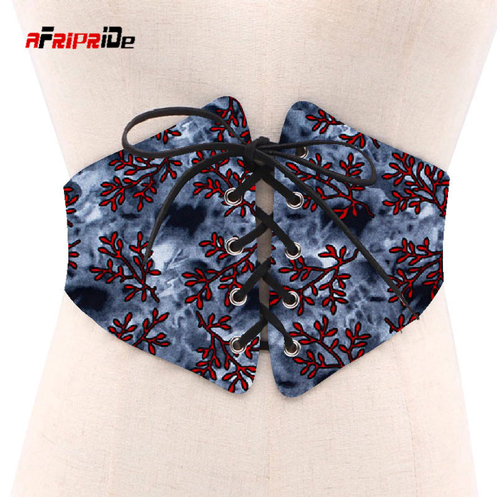 2019 African Print Waist Corset Belt Button Skirts for Women Gift African Waist Jewerly Ladies Lace-up Belts Size M-6XL SP039