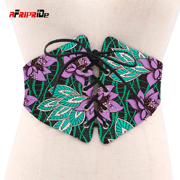 2019 African Print Waist Corset Belt Button Skirts for Women Gift African Waist Jewerly Ladies Lace-up Belts Size M-6XL SP039