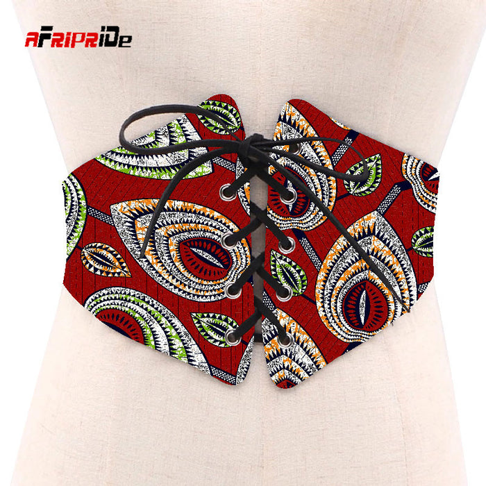 2019 African Print Waist Corset Belt Button Skirts for Women Gift African Waist Jewerly Ladies Lace-up Belts Size M-6XL SP039