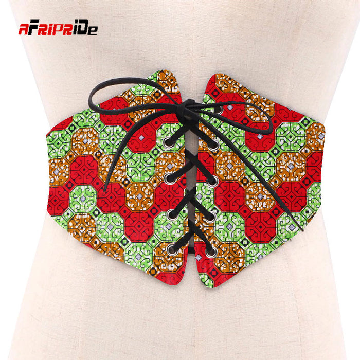 2019 African Print Waist Corset Belt Button Skirts for Women Gift African Waist Jewerly Ladies Lace-up Belts Size M-6XL SP039