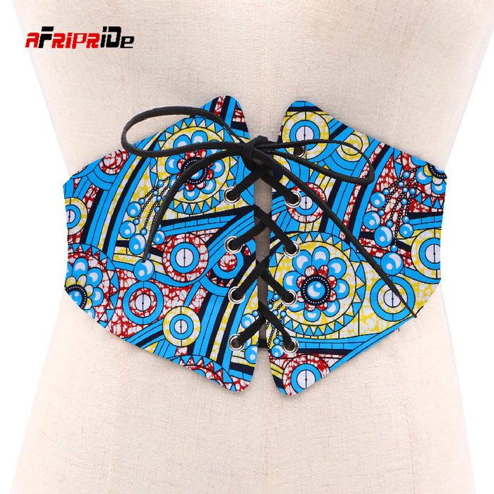 2019 African Print Waist Corset Belt Button Skirts for Women Gift African Waist Jewerly Ladies Lace-up Belts Size M-6XL SP039