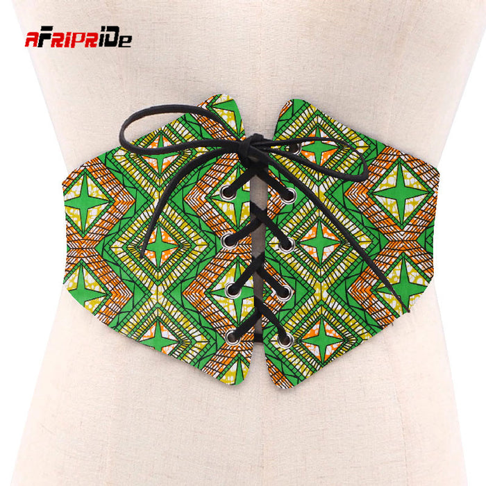 2019 African Print Waist Corset Belt Button Skirts for Women Gift African Waist Jewerly Ladies Lace-up Belts Size M-6XL SP039