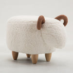 Sheep Storage Stool Animal Ottoman Footrest Stool/Padded Seat with Vivid Adorable Animal-Like Features Storage Ottoman Bench