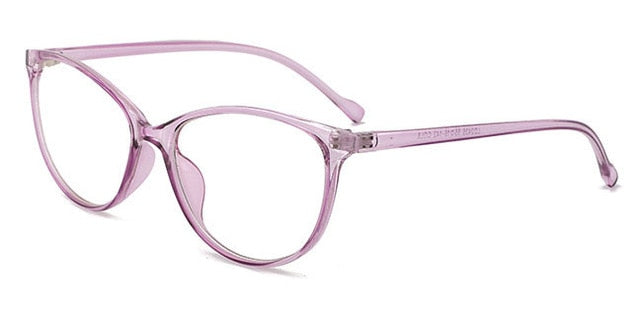 Feishini 2020 Fashion Women Cat Eye Eyeglasses Frame Optical Glasse Frame Ladies Retro Eyewear Transparent Fake Glasses Print