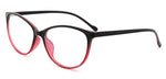 Feishini 2020 Fashion Women Cat Eye Eyeglasses Frame Optical Glasse Frame Ladies Retro Eyewear Transparent Fake Glasses Print
