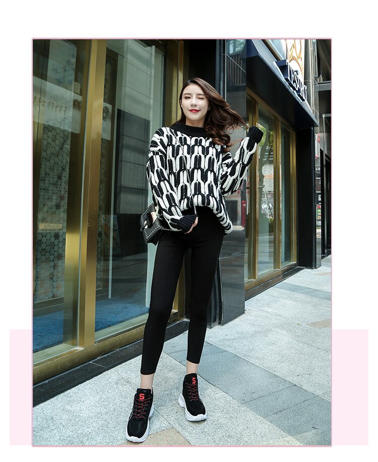 2018 Winter Plush Warm Women Tennis Shoes Platform Sneakers Chunky Height Increasing Sport Shoes Lady Outdoor Trainers Shoes