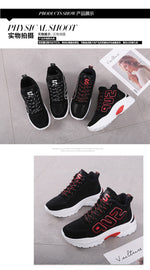 2018 Winter Plush Warm Women Tennis Shoes Platform Sneakers Chunky Height Increasing Sport Shoes Lady Outdoor Trainers Shoes