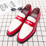 Misalwa Yellow Red White Shiny Loafers Men Wedding Party Dress Shoes PU Leather Elegant Men Flats Plus Size 38-48 Dropshipping