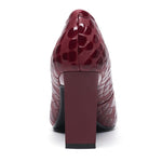 Universe elegant office pumps genuine leather shallow pointed toe red black high heels dress shoes for ladies women shoes H011
