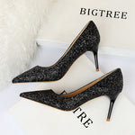 Rhinestone Women Shoes Sexy High Heels Pointed Women Shoes Pumps Women Heels Bling Bridal Wedding Shoes Ladies Plus Size 42 43