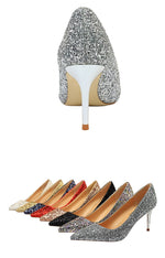 Rhinestone Women Shoes Sexy High Heels Pointed Women Shoes Pumps Women Heels Bling Bridal Wedding Shoes Ladies Plus Size 42 43