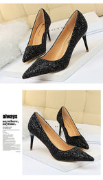 Rhinestone Women Shoes Sexy High Heels Pointed Women Shoes Pumps Women Heels Bling Bridal Wedding Shoes Ladies Plus Size 42 43
