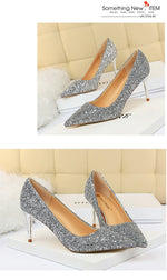 Rhinestone Women Shoes Sexy High Heels Pointed Women Shoes Pumps Women Heels Bling Bridal Wedding Shoes Ladies Plus Size 42 43