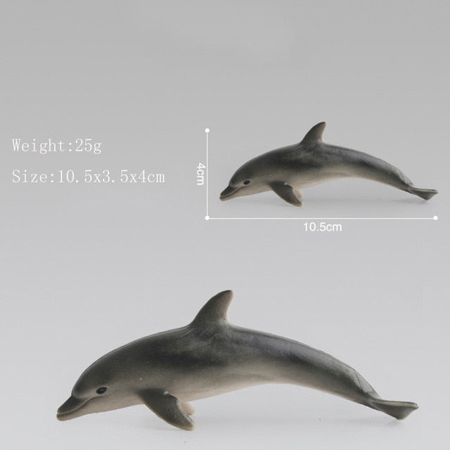 Ocean Sea Life Simulation Animal Model Sets Shark Whale Turtle Crab Dolphin Action Toys Figures Kids Educational Collection Gift