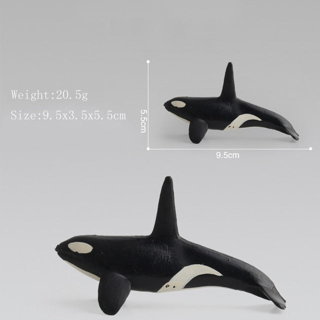 Ocean Sea Life Simulation Animal Model Sets Shark Whale Turtle Crab Dolphin Action Toys Figures Kids Educational Collection Gift