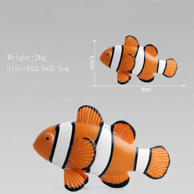 Ocean Sea Life Simulation Animal Model Sets Shark Whale Turtle Crab Dolphin Action Toys Figures Kids Educational Collection Gift