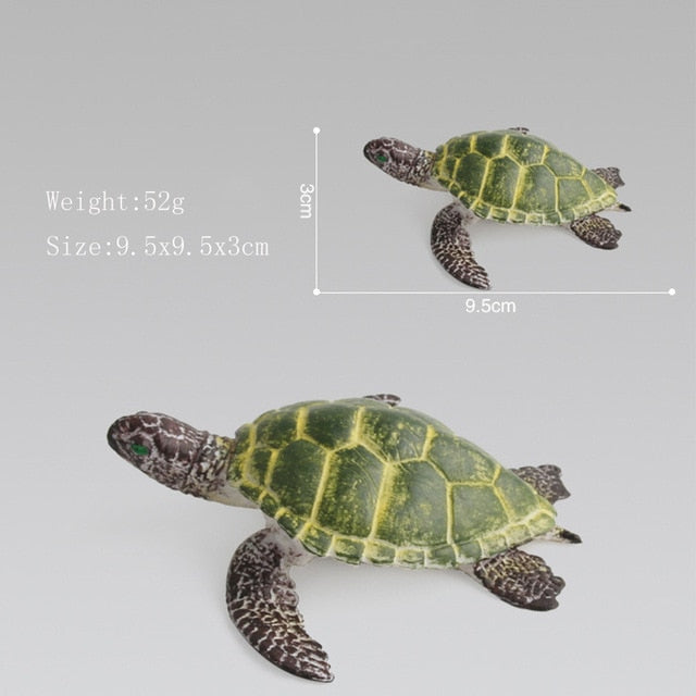 Ocean Sea Life Simulation Animal Model Sets Shark Whale Turtle Crab Dolphin Action Toys Figures Kids Educational Collection Gift