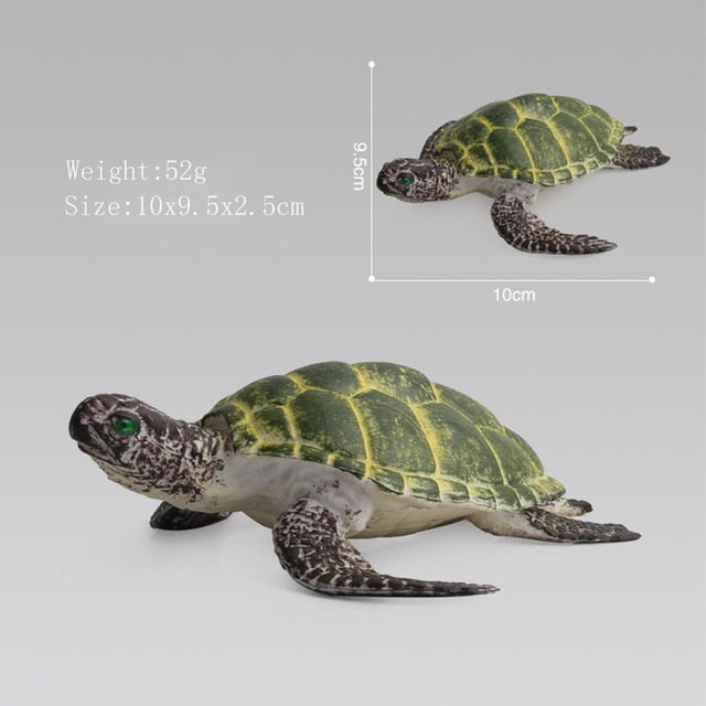 Ocean Sea Life Simulation Animal Model Sets Shark Whale Turtle Crab Dolphin Action Toys Figures Kids Educational Collection Gift