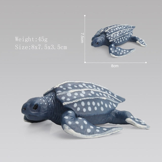 Ocean Sea Life Simulation Animal Model Sets Shark Whale Turtle Crab Dolphin Action Toys Figures Kids Educational Collection Gift