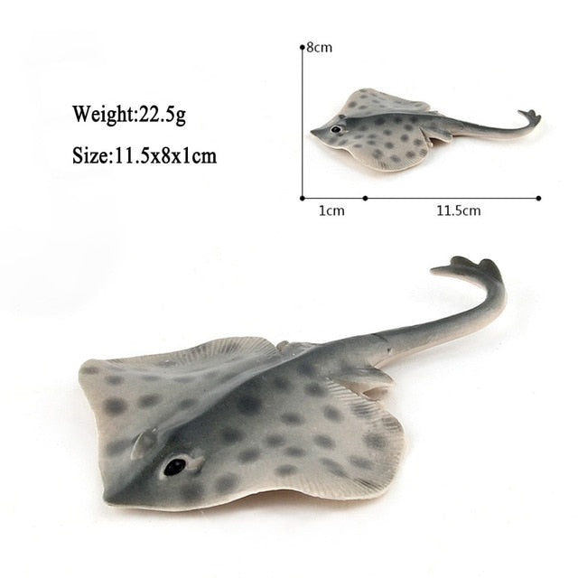 Ocean Sea Life Simulation Animal Model Sets Shark Whale Turtle Crab Dolphin Action Toys Figures Kids Educational Collection Gift
