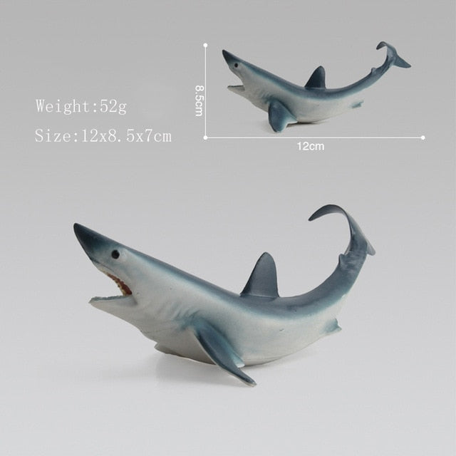 Ocean Sea Life Simulation Animal Model Sets Shark Whale Turtle Crab Dolphin Action Toys Figures Kids Educational Collection Gift