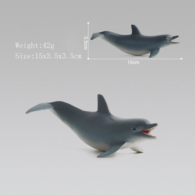 Ocean Sea Life Simulation Animal Model Sets Shark Whale Turtle Crab Dolphin Action Toys Figures Kids Educational Collection Gift