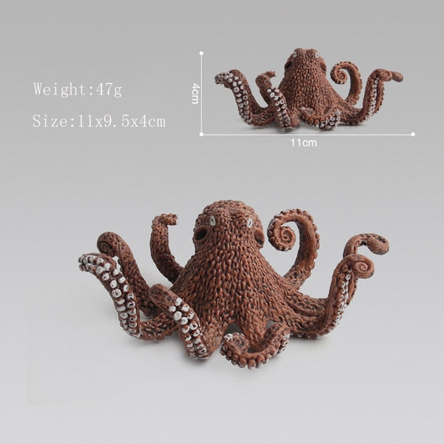 Ocean Sea Life Simulation Animal Model Sets Shark Whale Turtle Crab Dolphin Action Toys Figures Kids Educational Collection Gift