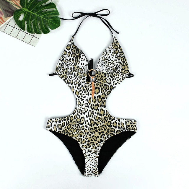 Sexy Bikinis Flower Print Swimwear Women Summer Bathing Suit Women Halter biquini Beach Wear Bikini one piece swimsuit