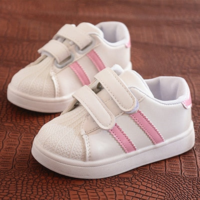 Children Shoes Girls Boys Sneakers Shoes Antislip Soft Bottom Comfortable Kids Sneaker Toddler Casual Flat Sports white Shoes