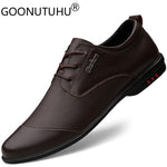 2020 new men's dress shoes genuine leather stitching classics black & brown shoe man elegant wedding office formal shoes for men