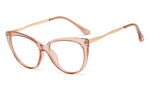 Peekaboo red leopard retro cat eye glasses frames for women half metal ladies optical glasses transparent fashion accessories