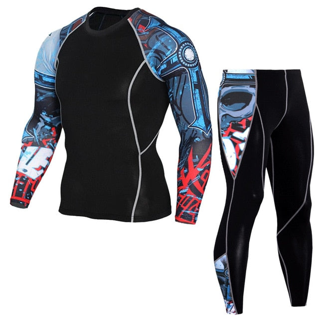 Men's Sports Clothing Gym Fitness Sports Training Athletic Workout Clothes Running Suits Running Jogging Workout Dry Fit