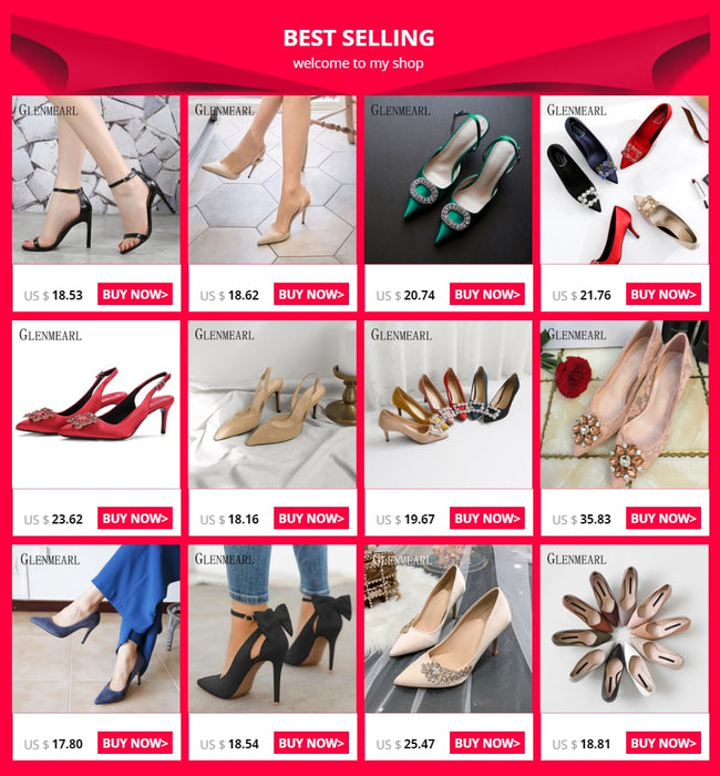 Women Heels Female Pumps Women Shoes Fashion Metal Decorative Buckle Strape Ladies Diamond Wedding Shoes Dress Shoes 2019 DE