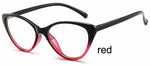 Spectacle frame Black Cat Eye Glasses Frame Women brand Clear Lens Eyewear frames Ladies Myopia Nerd Red eyeglasses frame
