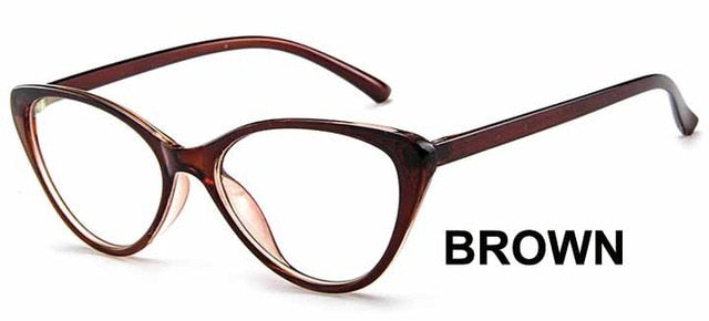 Spectacle frame Black Cat Eye Glasses Frame Women brand Clear Lens Eyewear frames Ladies Myopia Nerd Red eyeglasses frame