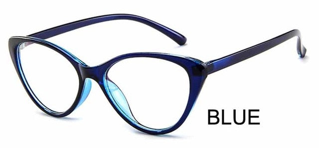 Spectacle frame Black Cat Eye Glasses Frame Women brand Clear Lens Eyewear frames Ladies Myopia Nerd Red eyeglasses frame