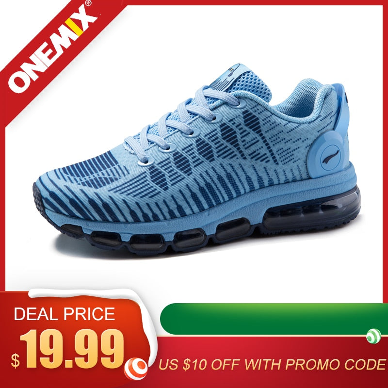 ONEMIX Running Shoes For Women Air Mesh Full Plam Air Cushion Max Athletic Trainers Sports Outdoor Shoes Walking Sneakers