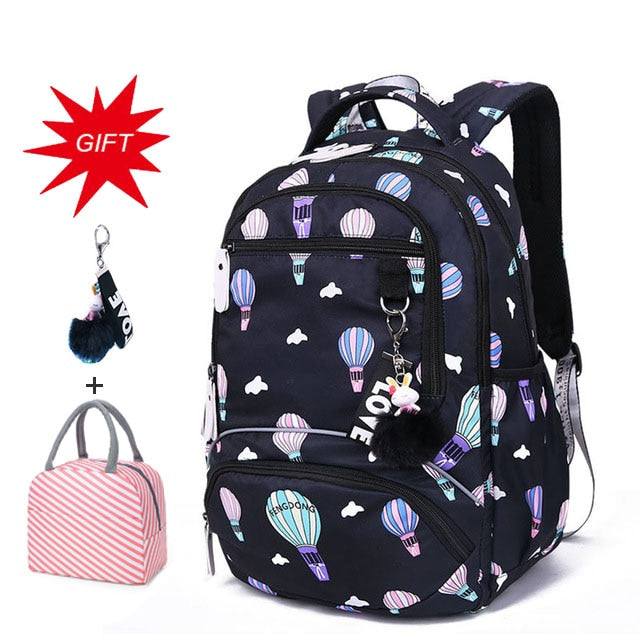 Large Capacity Schoolbag Student School Backpack Floral Printed Primary School Bags Bookbags for Teenage Girls Kds Backpack