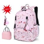 Large Capacity Schoolbag Student School Backpack Floral Printed Primary School Bags Bookbags for Teenage Girls Kds Backpack
