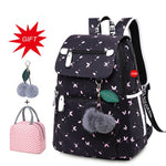 Large Capacity Schoolbag Student School Backpack Floral Printed Primary School Bags Bookbags for Teenage Girls Kds Backpack